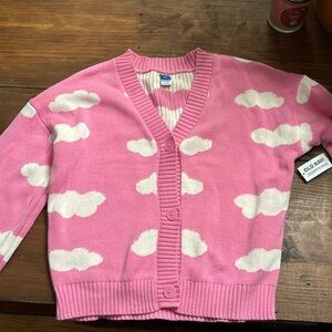 Girls pink cloud cardigan NWT size large (10)